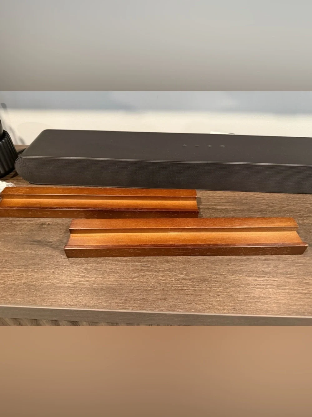 Floating Display Wall Shelf Pair in Dark walnut